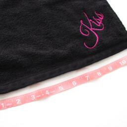 Embroidered Makeup Remover Towel Black Cotton Face Washcloth - thumbnail 3
