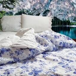 Shabby Chic Bedding Set Of Two Shams Pillowcases & Quilt Cover - thumbnail 2