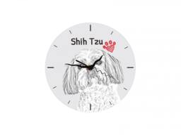 Shih Tzu, Free Standing Mdf Floor Clock With An Image Of A Dog - thumbnail 1