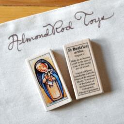 st Beatrice Of Silva Patron Saint Block With Gift Bag // Patron Prisoners Catholic Toys By Almondrod - thumbnail 2