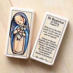 st Beatrice Of Silva Patron Saint Block With Gift Bag // Patron Prisoners Catholic Toys By Almondrod