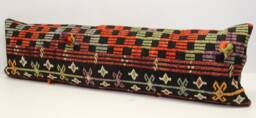 King Kilim Lumbar Pillow Cover - 14x48 Inch, Turkish Oriental Design - thumbnail 1