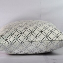 Silver Velvet Pillow Cover Handmade Zippered Cushion Case - thumbnail 3