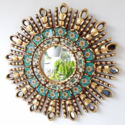 "Peruvian Mirrors ""Turquoise Eye 40 cm"