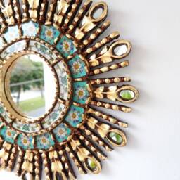 "Peruvian Mirrors ""Turquoise Eye 40 cm" - thumbnail 3