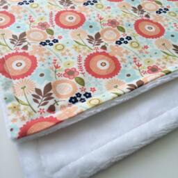 Baby Blanket, New Baby Blanket Girl, Girl Gift, Floral Flowers Gift - thumbnail 3
