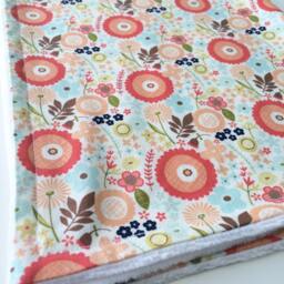 Baby Blanket, New Baby Blanket Girl, Girl Gift, Floral Flowers Gift - thumbnail 2