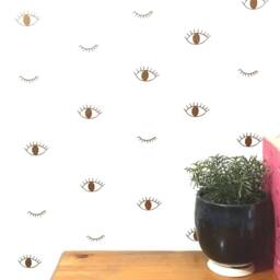 Eye Wall Decals Peel & Stick, Modern Stickers, Eyelash Vinyl For Bedroom Nursery Bathroom Decor, 2 Sizes - thumbnail 2