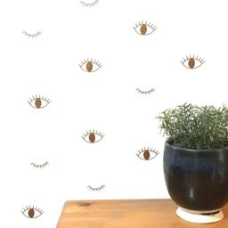 Eye Wall Decals Peel & Stick, Modern Stickers, Eyelash Vinyl For Bedroom Nursery Bathroom Decor, 2 Sizes - thumbnail 4