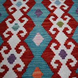 2'8x9'5 Ft Afghan Maimana Chub Runner Rug, Flatweave Oriental Handmade Stunning Kilim Turkmen Hallway Rug - thumbnail 3