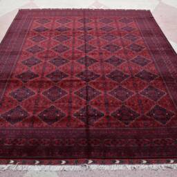 Large Afghan Rugs, High Quality Handmade Wool Rug, Large Red Area Tribal Turkmen Bukhara Living Room Office Rug - thumbnail 2