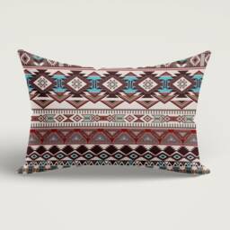 Ethnic Kilim Cushion Cover/Farmhouse Lumbar Pillow Cover/Authentic Turkish Rectangle Cover/Home Decoration Housewarming Gift - thumbnail 4