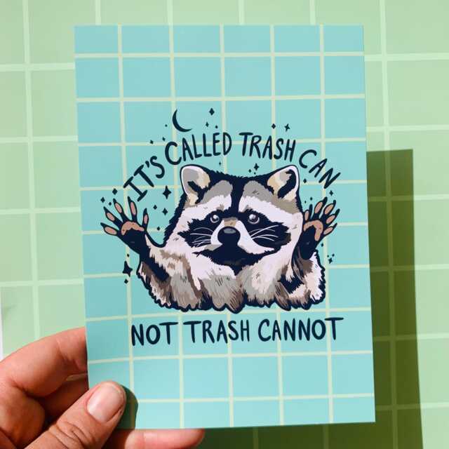 Raccoon Art Wall Decor Funny Motivational Print Classroom Poster School Trash Panda Gift Unhinged Humor Office Cubicle - image 1