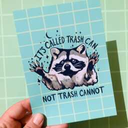 Raccoon Art Wall Decor Funny Motivational Print Classroom Poster School Trash Panda Gift Unhinged Humor Office Cubicle - thumbnail 3