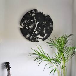 Steel Circle Of Cogs & Gears Industrial Steampunk Metal Clock - thumbnail 3