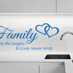 Family Wall Decal Where Life Begins, Love Never Ends - Vinyl Art - thumbnail 2