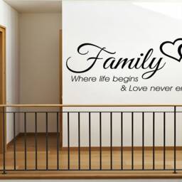 Family Wall Decal Where Life Begins, Love Never Ends - Vinyl Art - thumbnail 3