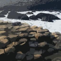 Giant's Causeway Art Print - Retro Style Northern Ireland Travel Poster - thumbnail 2