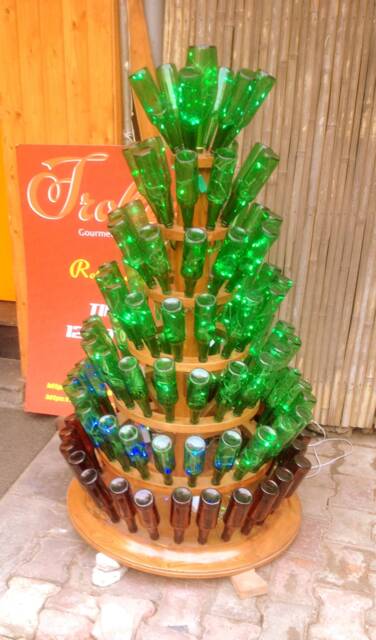 Christmas Tree Made From Beer Bottles & Led Lights - image 1