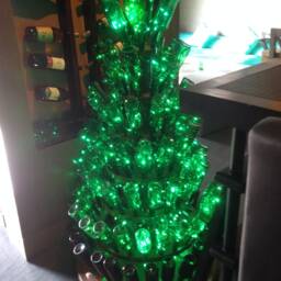 Christmas Tree Made From Beer Bottles & Led Lights - thumbnail 2