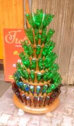 Christmas Tree Made From Beer Bottles & Led Lights - thumbnail 1