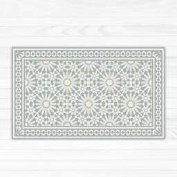 Kitchen Floor Mat With Gray Moroccan Tiles Deisgn. Mat, Door Pet Mat. Grey Zellige Tiles - thumbnail 2