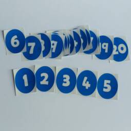 Gentian Blue Number Vinyl Floor Decals {Limited Edition Color} - thumbnail 1