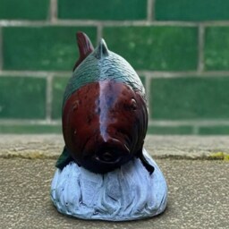 Concrete Fish Figurine Cement Sculpture Outdoor Stone Ornament Handmade Decor Garden Art Statue Patio Lover Animal Gift - thumbnail 3