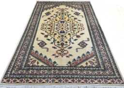 6x9 Beige Color Bokhara Rug - 1.80x2.80 Bedroom Luxury Area Turkish Fine Quality Afghan - thumbnail 1