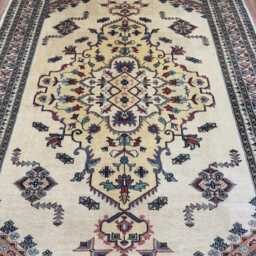 6x9 Beige Color Bokhara Rug - 1.80x2.80 Bedroom Luxury Area Turkish Fine Quality Afghan - thumbnail 3