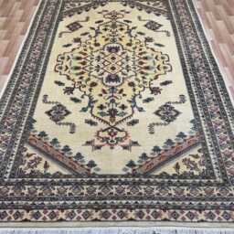 6x9 Beige Color Bokhara Rug - 1.80x2.80 Bedroom Luxury Area Turkish Fine Quality Afghan - thumbnail 2
