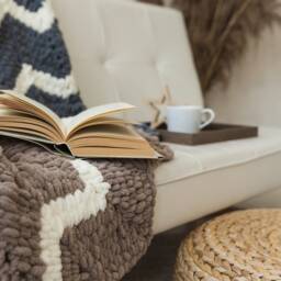 Handmade Gray Wavy Blanket Hypoallergenic Micro Polyester Home Decor - thumbnail 2