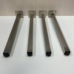 Brushed Stainless Steel Table Legs, Set Of 4, Marine Grade - thumbnail 4