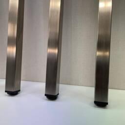 Brushed Stainless Steel Table Legs, Set Of 4, Marine Grade - thumbnail 2