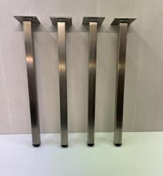 Brushed Stainless Steel Table Legs, Set Of 4, Marine Grade