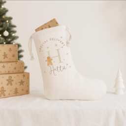 Custom Initials Stocking & Sack Personalized Christmas Stockings Gift Bags First Gift, Family Holiday Gifts - thumbnail 2