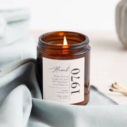 50Th Birthday Personalised Soy Candle Gift Apothecary Jar - thumbnail 1