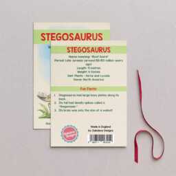 Wooden Stegosaurus Dinosaur Christmas Tree Decoration, Birch Plywood Lover Gift, Keepsake, Watercolour Art - thumbnail 2