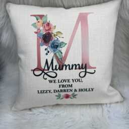 Mothers Day Gift Mummy Personalised Cushion For Birthday 50Th 60Th 70Th 80Th 90Th Mum Mother Flowers - thumbnail 3