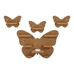Butterfly Set Tonie Shelves, Suitable For Toniebox 1 & 2, Storage, Wall Mounted Unpainted Mdf Kids Room D??cor, Display Shelf - thumbnail 2