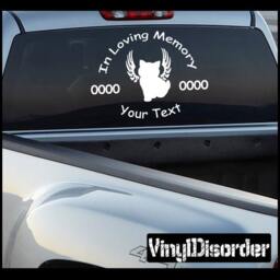 Cat Wings 01 in Loving Memory Custom Car Or Wall Vinyl Decal Stickers - Ilmcatwings01Et - thumbnail 1