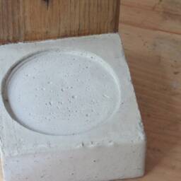 Reclaimed Barnwood Concrete Base Candle Wall Decor Sconce Pair - thumbnail 3