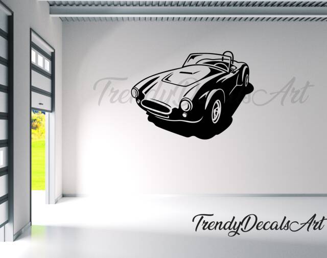 Ac Cobra Decal, Car Wall Vinyl Sticker, Man Cave Garage Decor, Hot Rod Mural Race Decal - image 1