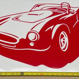Ac Cobra Decal, Car Wall Vinyl Sticker, Man Cave Garage Decor, Hot Rod Mural Race Decal - thumbnail 3