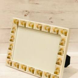 Ivory Roses/ Wedding Postage Stamp Frame - Holds 4x6 Photo - thumbnail 3