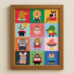 Animals Having Fun - Colourful Nursery Print - Kids Room Wall Art - thumbnail 2