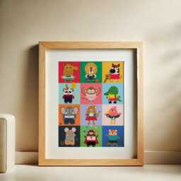 Animals Having Fun - Colourful Nursery Print - Kids Room Wall Art - thumbnail 4