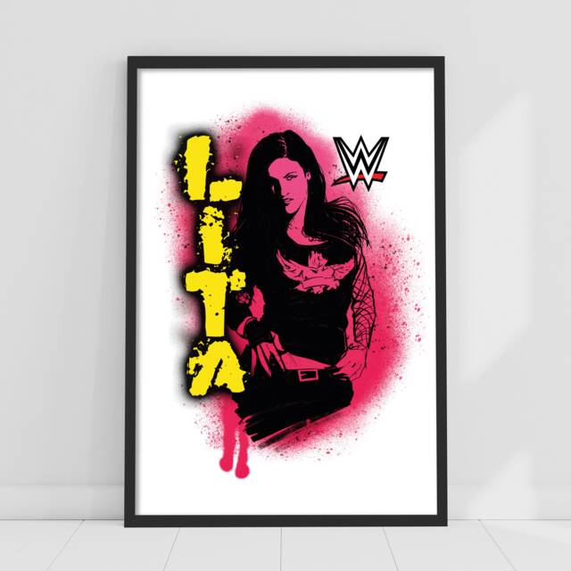 Wwe Print - Lita Spray Paint Poster Wrestling Wall Art - image 1