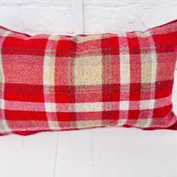 Highland Cow With Red Wool Long Cushion - thumbnail 2