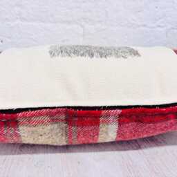 Highland Cow With Red Wool Long Cushion - thumbnail 4